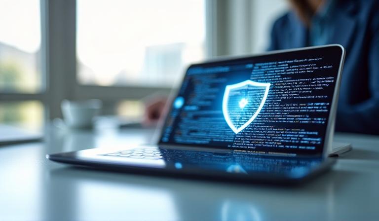 Secure digital vault representing data protection